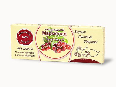 Мармелад натуральный "Брусника" 140г в Нефтекамске