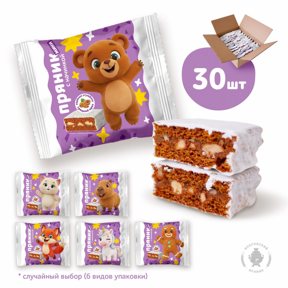  Пряник МИНИ  коробка (30шт по 60г) в Нефтекамске
